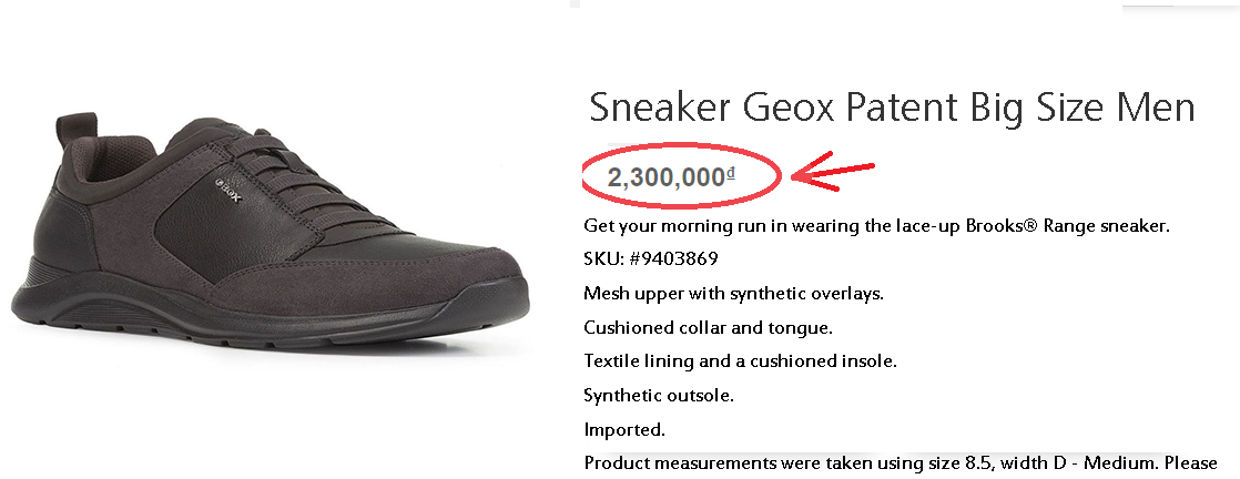 Giày Sneaker Thể Thao Geox Patent Da Mềm Màu Đen Nâu Big Size Men