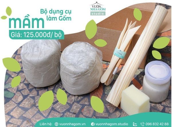 Bộ Mầm - Bộ dụng cụ làm gốm tại nhà, thoả sức sáng tạo