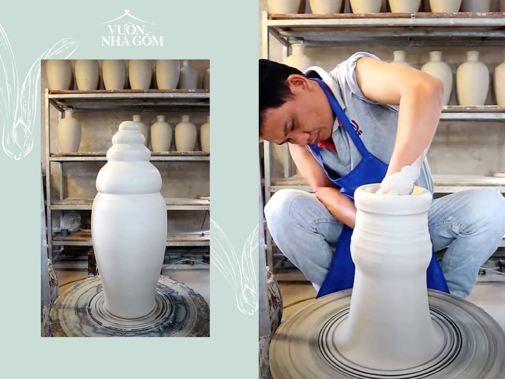 Vườn Nhà Gốm Seri102 | Xoay gốm cùng Vườn #7 - Xoay dáng đuông dừa | Throwing pottery, new form
