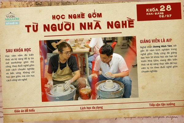 Trung tâm đào tạo Nghề gốm Thủ công Nam bộ - Tuyển sinh Khóa học làm gốm chuyên nghiệp [Khóa 28]