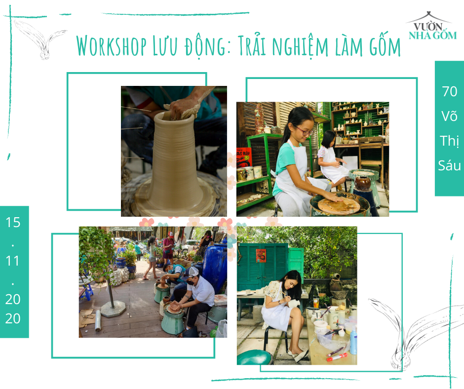 Workshop làm gốm lưu động | Trải nghiệm làm gốm thủ công tại Quận 1