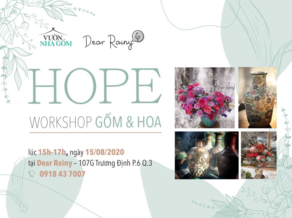 Vườn Nhà Gốm & Dear Rainy | WORKSHOP GỐM VÀ HOA CHỦ ĐỀ 