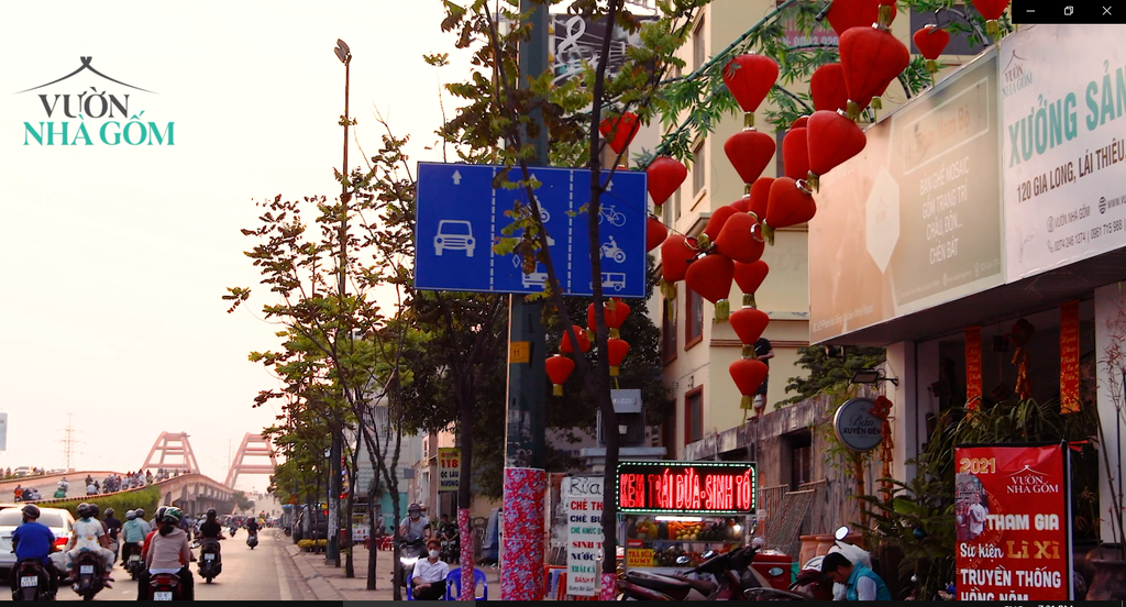 Đường đi đến cửa hàng Vườn Nhà Gốm Phạm Văn Đồng, Thủ Đức qua góc máy camera
