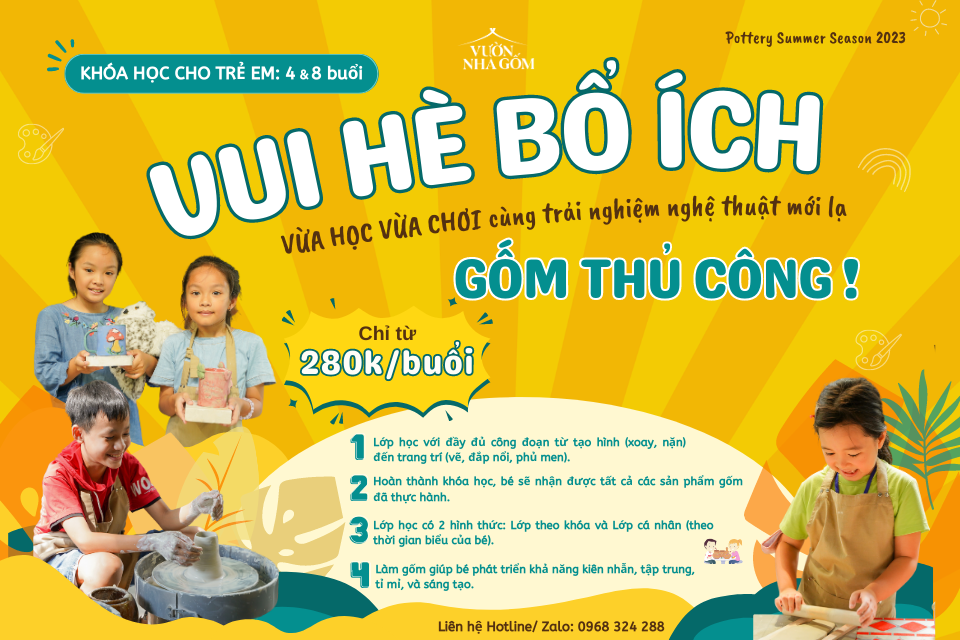 HÈ NÀY CON SẼ TRỞ THÀNH NGHỆ NHÂN LÀM GỐM BA MẸ NHA