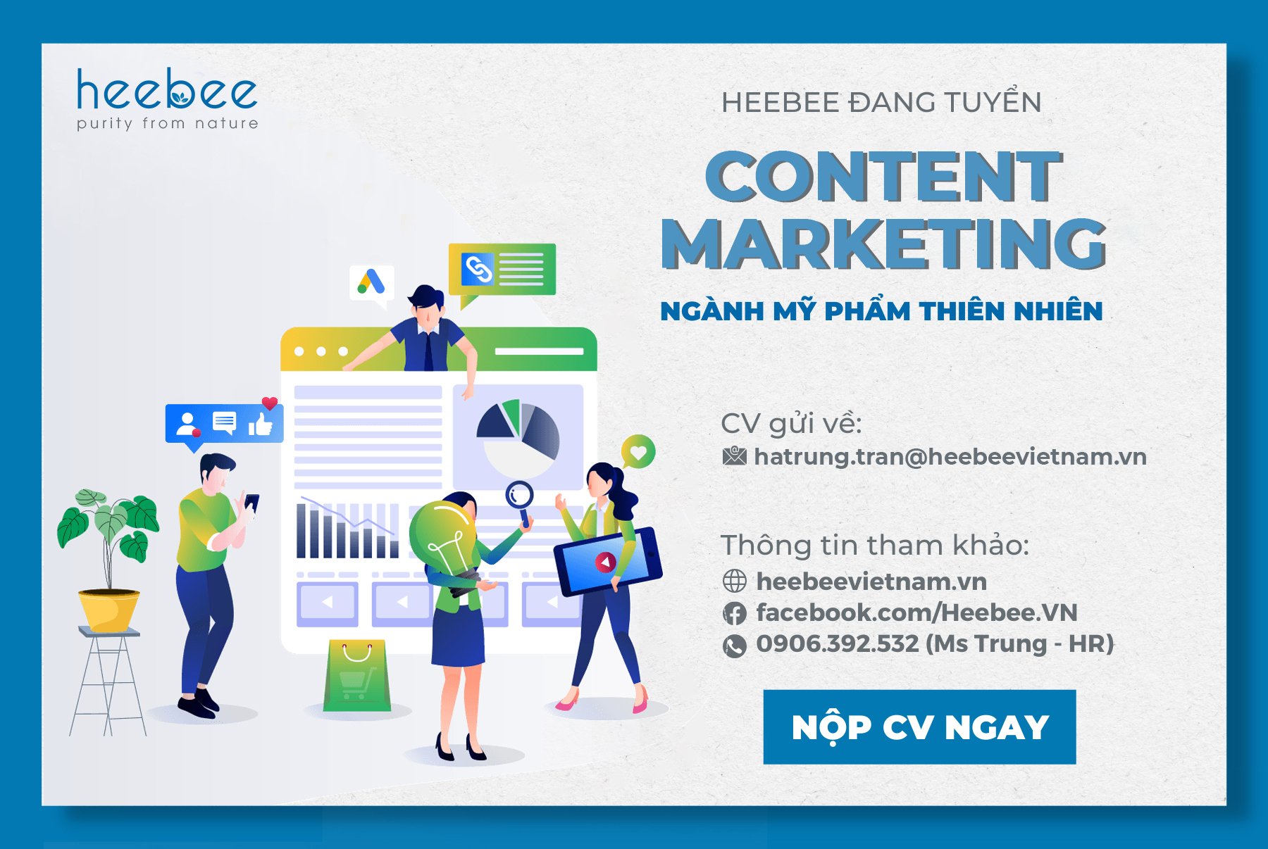 [Tuyển gấp] SOCIAL MEDIA EXECUTIVE - Chuyên viên PR & Marketing kênh online và mạng xã hội (Hạn nộp: 31/03/22)