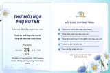 THƯ MỜI HỌP PHỤ HUYNH CUỐI NĂM HỌC 2024–2025