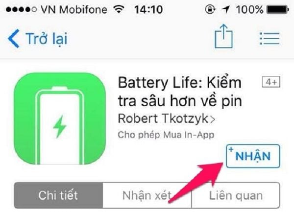 Cài đặt ứng dụng Battery Life vào điện thoại