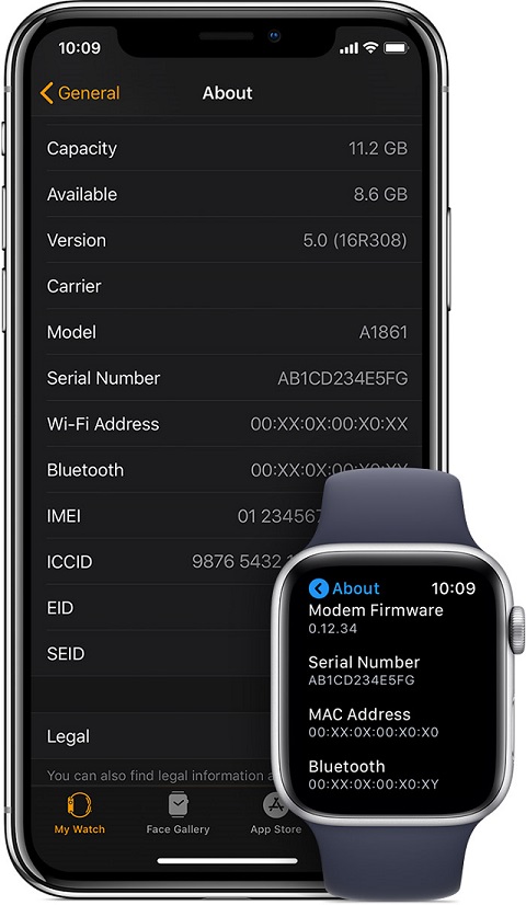 Kiểm tra số serial Apple Watch trên điện thoại iPhone