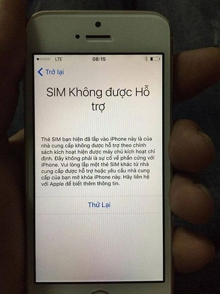 iPhone 6 Lock không nhận sim ghép