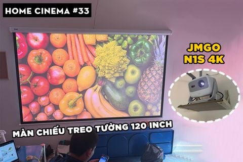 SETUP HOME CINEMA VỚI JMGO N1S 4K VÀ MÀN CHIẾU TREO TƯỜNG