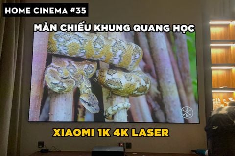 SETUP HOME CINEMA VỚI XIAOMI 1S 4K LASER VÀ MÀN CHIẾU KHUNG QUANG HỌC