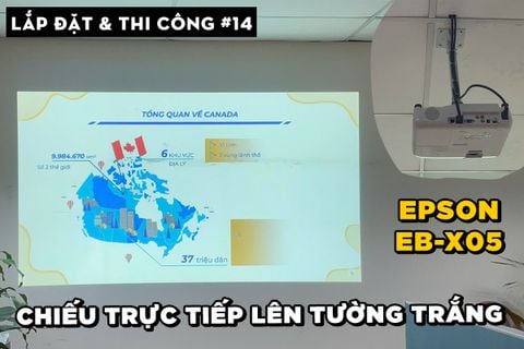 LẮP ĐẶT VÀ THI CÔNG EPSON EB-X05 SỬ DỤNG CHO VĂN PHÒNG HỘI HỌP