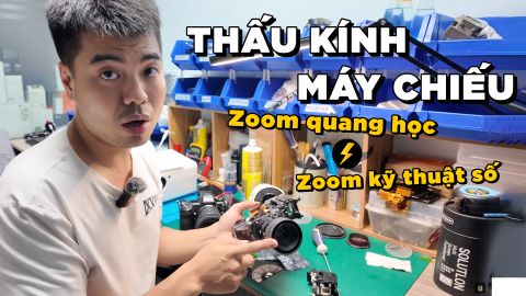 THẤU KÍNH ZOOM QUANG HỌC VÀ ZOOM KỸ THUẬT SỐ TRÊN MÁY CHIẾU
