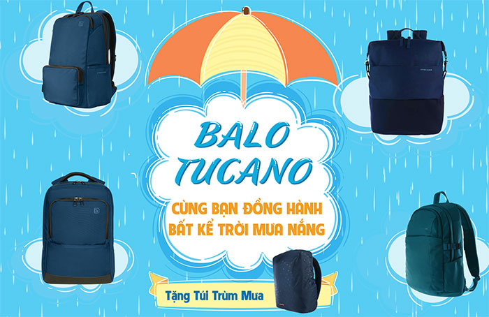 Tổng hợp những mẫu balo Tucano tặng kèm túi trùm đi mưa