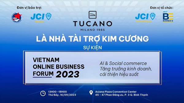 TUCANO HÂN HẠNH LÀ NHÀ TÀI TRỢ KIM CƯƠNG SỰ KIỆN BUSINESS FORUM 2023: AI & SOCIAL COMMERCE