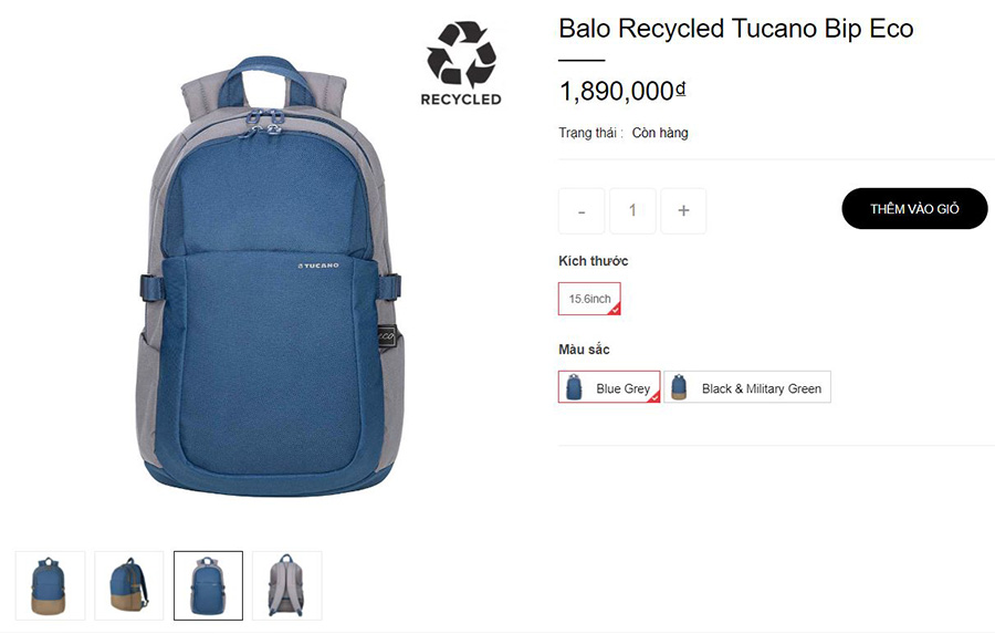 Balo Recycled | balo tucano tái chế