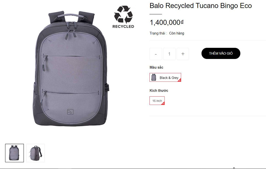 Balo Recycled | balo tucano tái chế