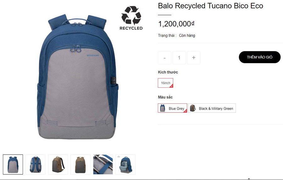 Balo Recycled | balo tucano tái chế