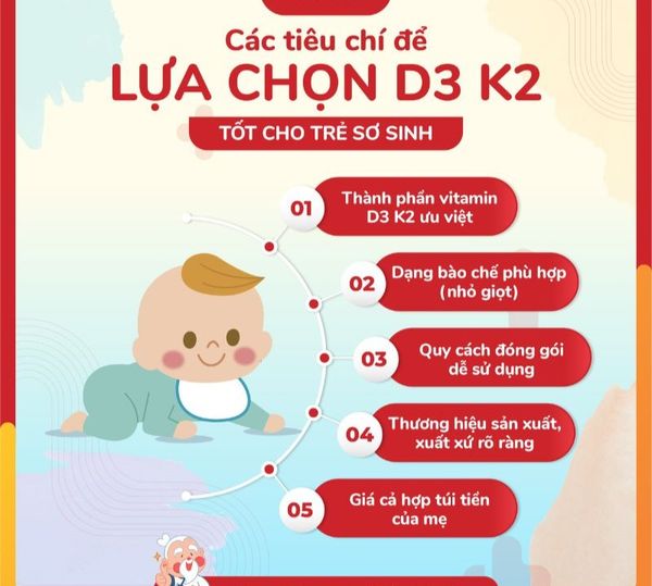 Vitamin Lineabon K2 + D3 cho trẻ sơ sinh