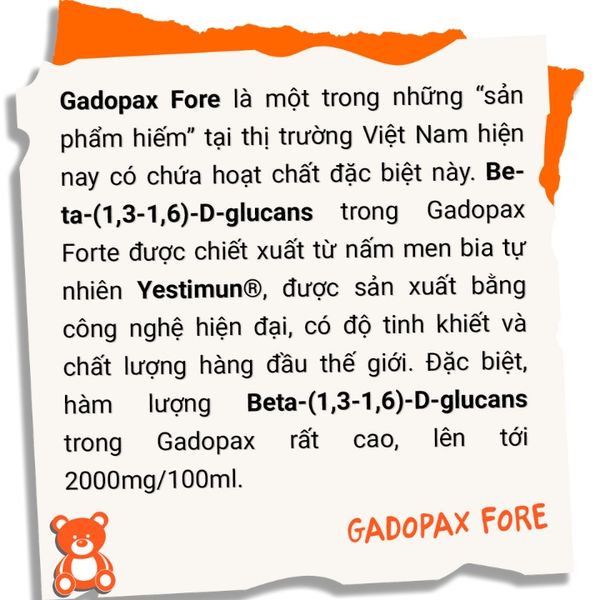 Siro Gadopax Forte tăng đề kháng cho trẻ