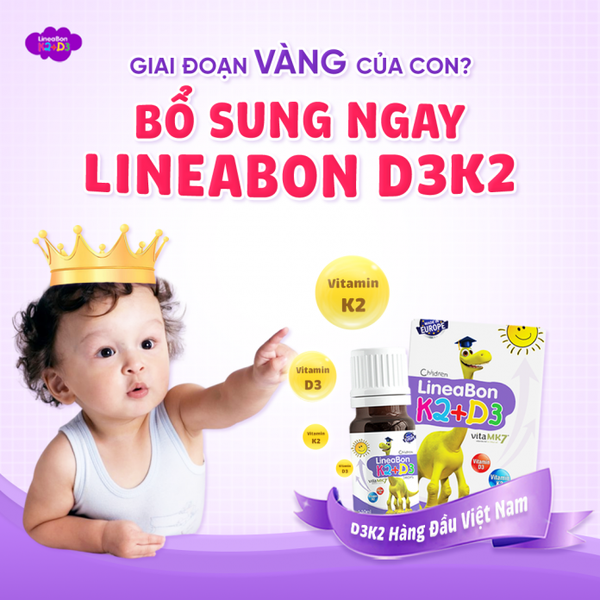 Vitamin Lineabon K2 + D3 cho trẻ sơ sinh