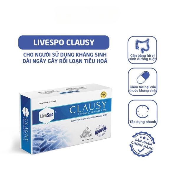 Thực phẩm bảo vệ sức khỏe LiveSpo Clausy 2 Billions 10 ống x 5ml