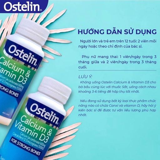 Ostelin Vitamin D& calcium cho Mẹ bầu