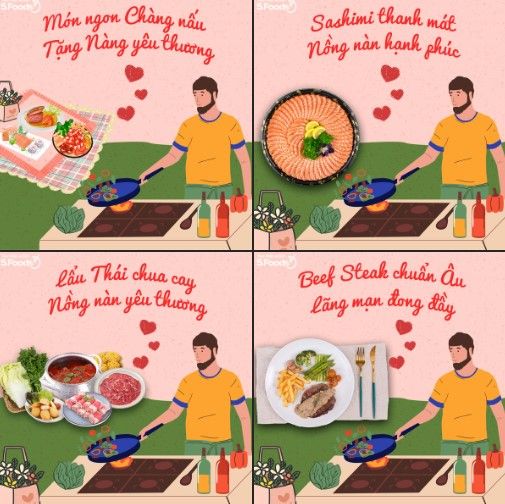 MÁCH NHỎ CÁNH MÀY RÂU THỰC ĐƠN LẤY LÒNG NGƯỜI THƯƠNG NGÀY 8/3