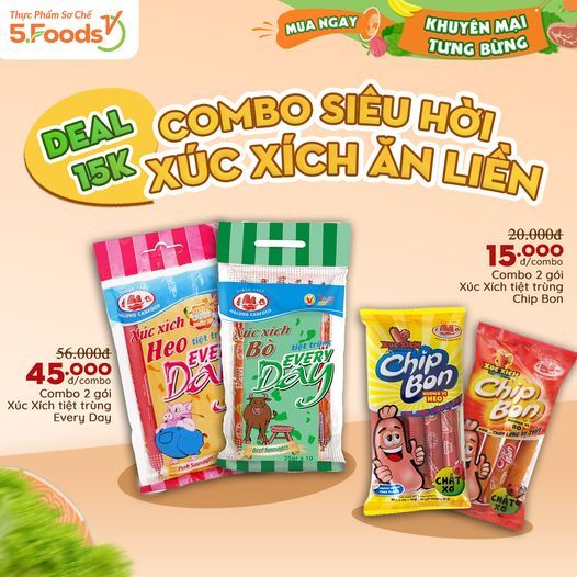 COMBO XÚC XÍCH ĂN LIỀN CHO BÉ - CHỈ #15K