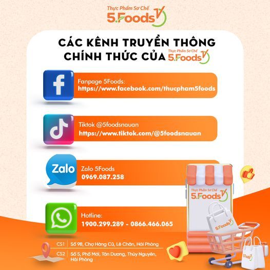 5FOODS THÔNG BÁO KÊNH TRUYỀN THÔNG CHÍNH THỨC