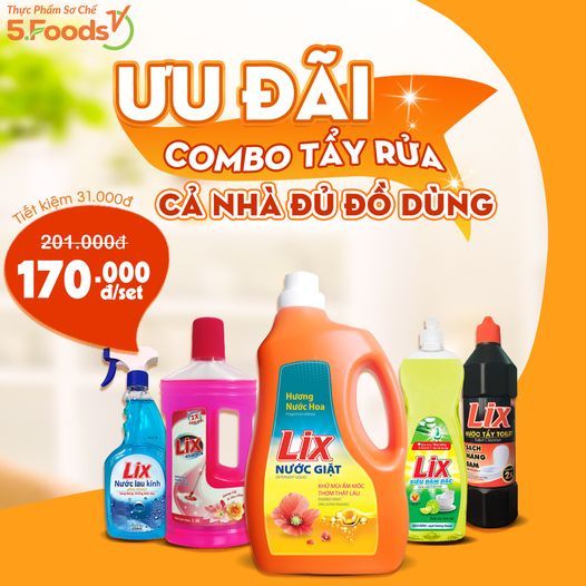 THA HỒ DỌN NHÀ - #170K COMBO TẨY RỬA CỰC HỜI TỪ 5FOODS