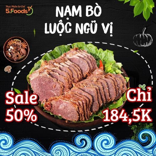 NẠM BÒ LUỘC NGŨ VỊ - GIẢM GIÁ 50%