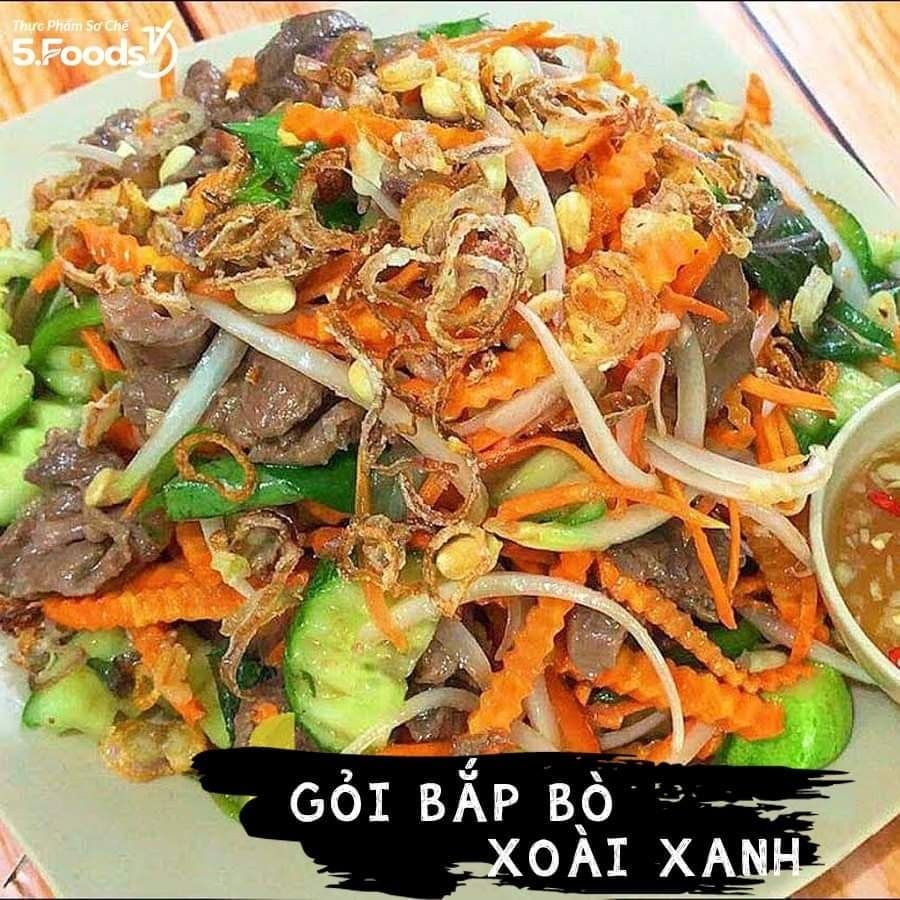 GỎI BẮP BÒ XOÀI XANH CHỐNG NGÁN DỊP TẾT