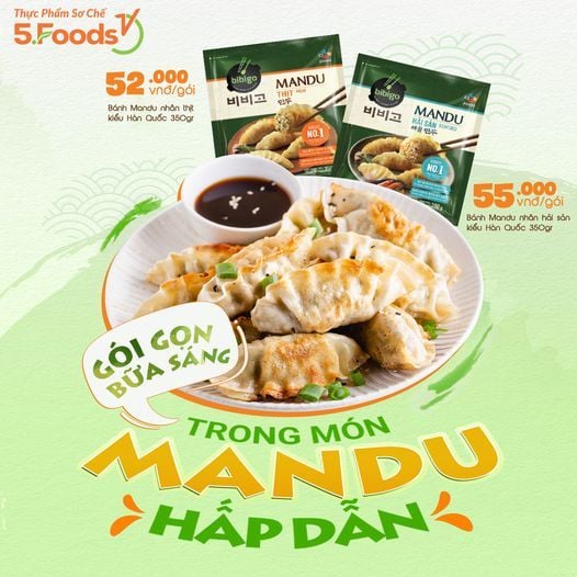 GÓI GỌN BỮA SÁNG TRONG MÓN MANDU HẤP DẪN