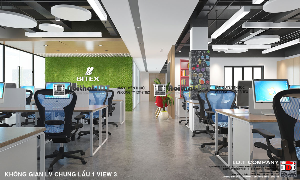 Công ty thiết kế nội thất văn phòng của chúng tôi đem đến giải pháp hoàn hảo cho không gian làm việc của bạn. Chúng tôi cam kết tạo ra những không gian làm việc độc đáo và sáng tạo với thiết kế tinh tế, đẹp mắt nhằm giúp nâng cao chất lượng và hiệu suất làm việc của doanh nghiệp của bạn.