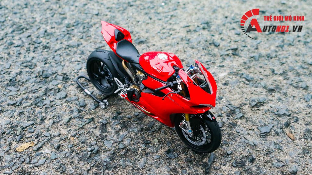 Mô hình xe cao cấp Ducati 1199 Panigale độ nồi khô red 1:12 Tamiya D227I