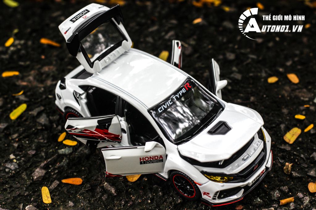 MÔ HÌNH XE HONDA CIVIC HATCHBACK LIMITED TYPE R WHITE 1:32 DOUBLE HORSES 7076