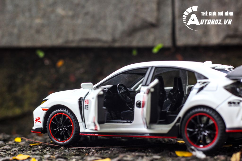 MÔ HÌNH XE HONDA CIVIC HATCHBACK LIMITED TYPE R WHITE 1:32 DOUBLE HORSES 7076