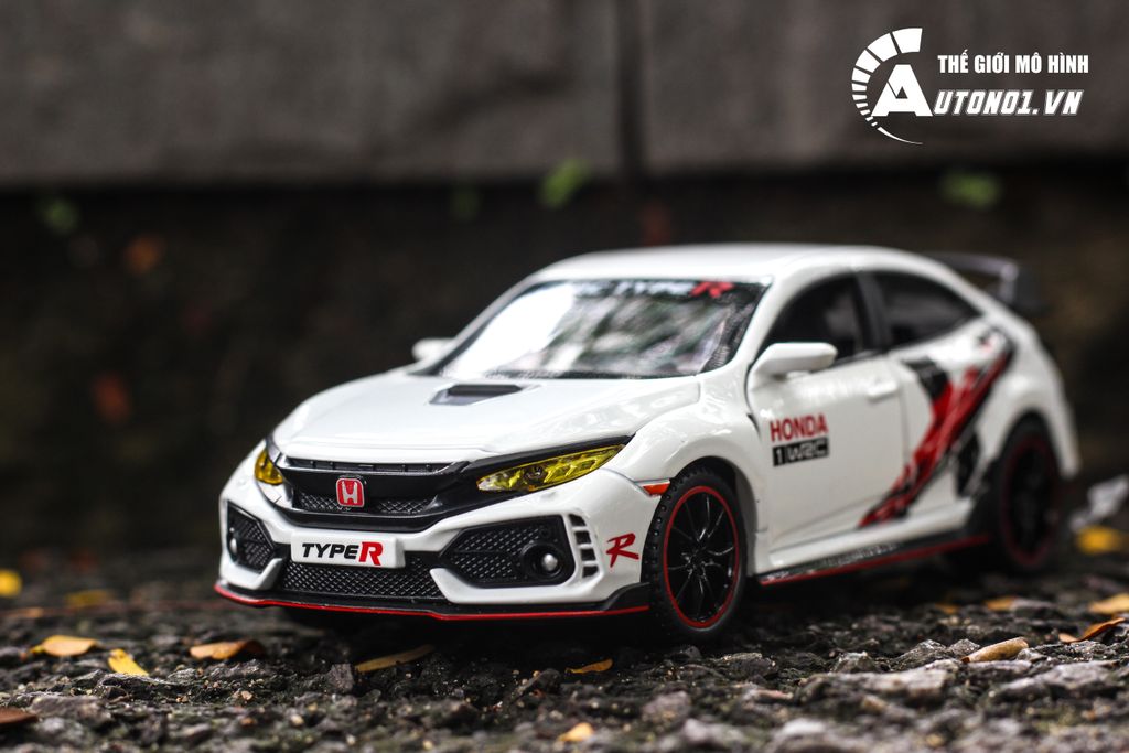 MÔ HÌNH XE HONDA CIVIC HATCHBACK LIMITED TYPE R WHITE 1:32 DOUBLE HORSES 7076