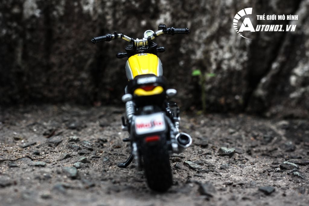 MÔ HÌNH XE MÔ TÔ DUCATI SCRAMBLER YELLOW 1:18 MAISTO 39300 1788