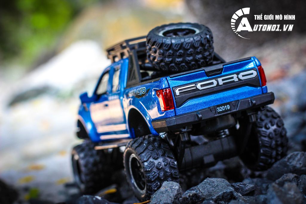 MÔ HÌNH FORD F150 OFFROAD BLUE 1:32 MINIAUTO KHÔNG HỘP 4693