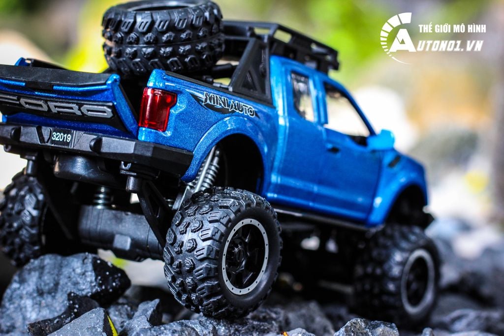 MÔ HÌNH FORD F150 OFFROAD BLUE 1:32 MINIAUTO KHÔNG HỘP 4693