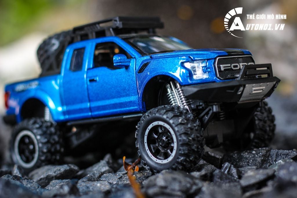 MÔ HÌNH FORD F150 OFFROAD BLUE 1:32 MINIAUTO KHÔNG HỘP 4693