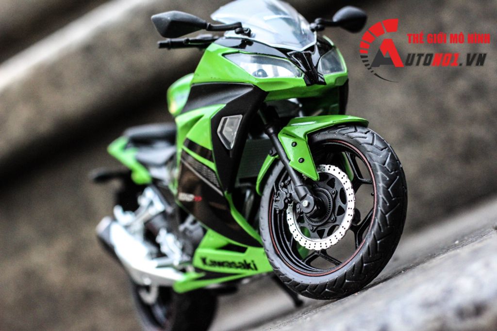 MÔ HÌNH KAWASAKI NINJA 300 GREEN 1:12 AUTOMAXX CÓ HỘP 5796
