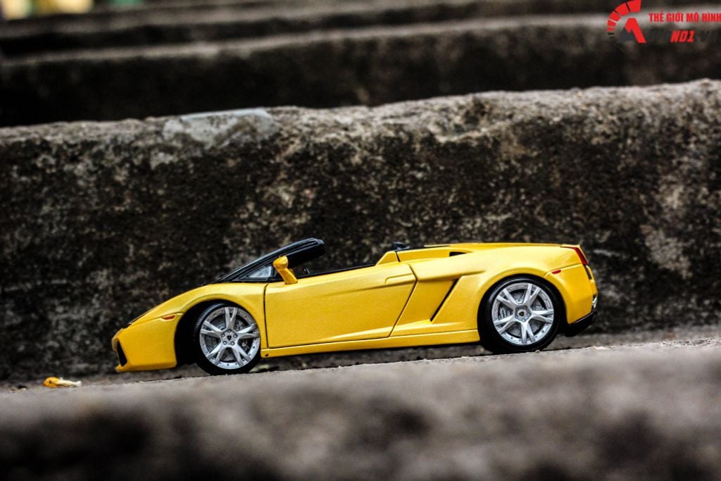 MÔ HÌNH XE LAMBORGHINI GALLARDO SPYDER YELLOW 1:18 BBURAGO 5239