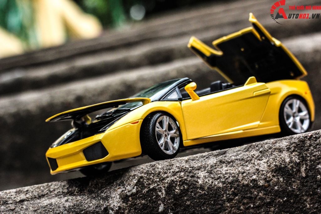 MÔ HÌNH XE LAMBORGHINI GALLARDO SPYDER YELLOW 1:18 BBURAGO 5239