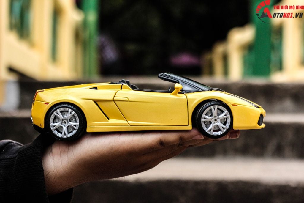 MÔ HÌNH XE LAMBORGHINI GALLARDO SPYDER YELLOW 1:18 BBURAGO 5239