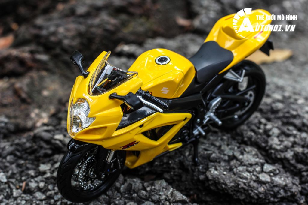 MÔ HÌNH SUZUKI GSX R600 YELLOW 1:12 MAISTO 3663