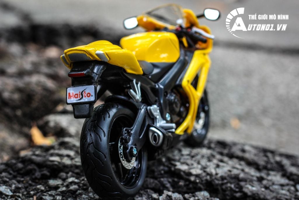 MÔ HÌNH SUZUKI GSX R600 YELLOW 1:12 MAISTO 3663