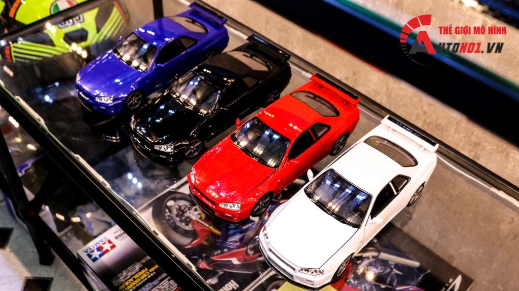 MÔ HÌNH XE NISSAN SKYLINE GT-R R34 RED 1:24 WELLY 7452